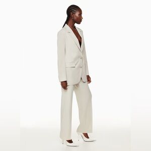 Aritzia Babaton Agency Relaxed Sngle-Breasted Wool Formal Holiday Blazer Size L